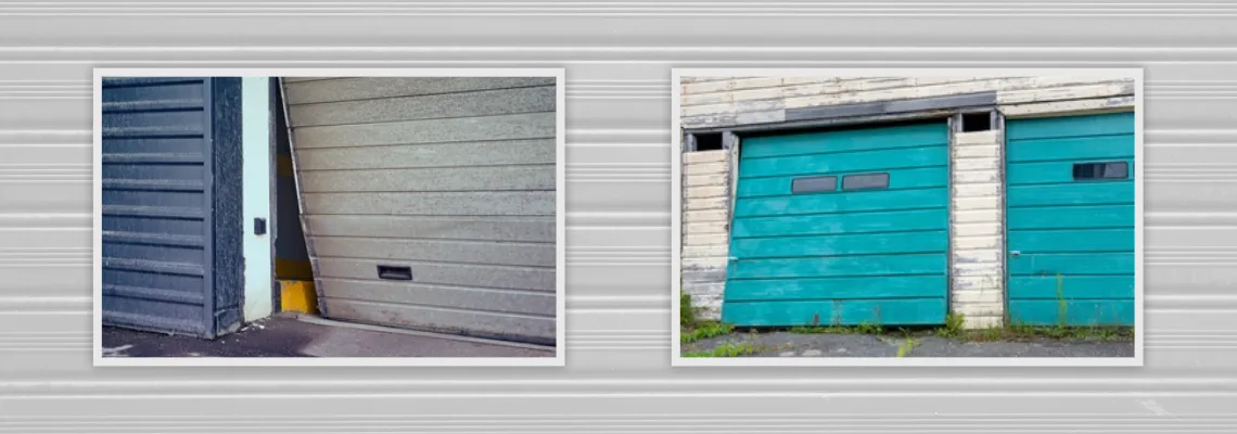 Crooked Aluminum Garage Door Repair in Jacksonville